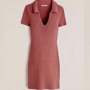 Abercrombie & Fitch NWT Pink Polo Collared Dress XST
